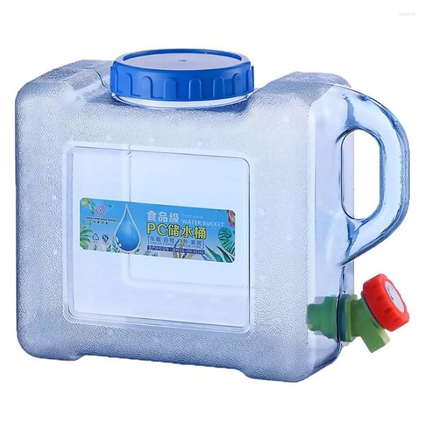 Wasserflaschen, 5 l, Eimer, Behälter mit Wasserhahn, große Kapazität, Flasche in Lebensmittelqualität, tragbar