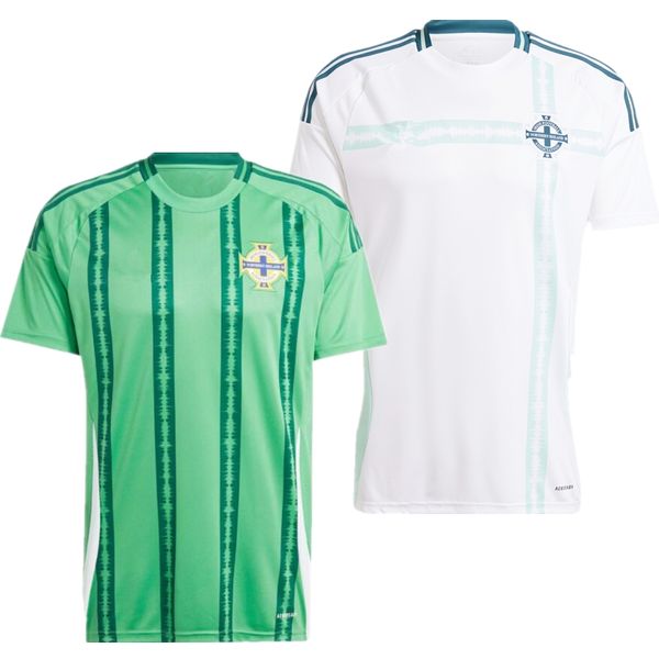 Camisetas Irlanda do Norte 2024 Euro Cup National Team Soccer Jersey Home Away CHARLES THOMPSON MCNAIR Camisas de futebol Kids Kit Set