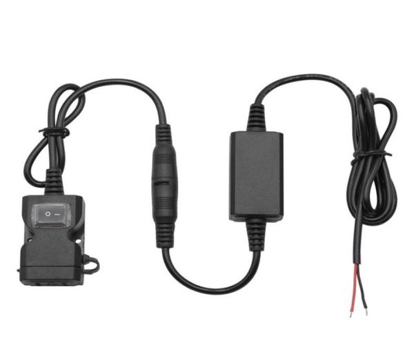 Kit de carregador duplo usb para motocicleta, à prova d'água, 31amp, adaptador usb, cabo, telefone, tablet, gps, carregador com cabo, 29873733945720