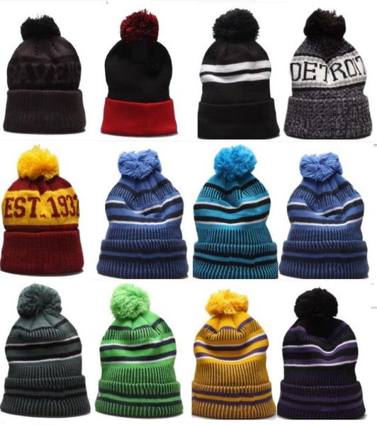 Todo o futebol basquete fãs de beisebol gorros de malha mulheres homens crianças moda popular chapéus de inverno 10000 estilos 6596588