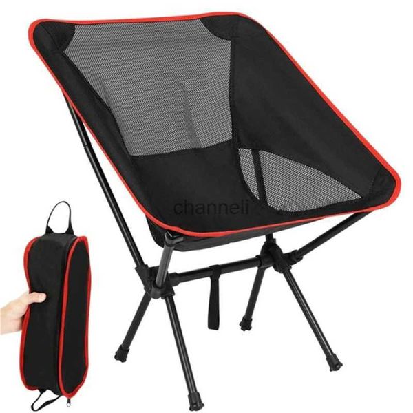Móveis de acampamento Liga de alumínio destacável cadeira de praia ao ar livre portátil piquenique ultraleve cadeira de pesca adulto cadeira de acampamento assento para uma pessoa YQ240315
