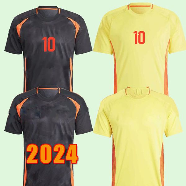 2024 2025 COLOMBIA JAMES Camisas de futebol Kids Kit COLUmBIa National Team Football Shirt Home Away Camisetas 2024 Copa América D.VALOYES ARANGO C. CHUCHO CUADRADO