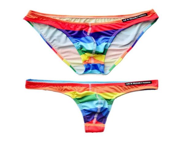 2pcsLot Mini Briefs Herren Tanga Bademode Super Sexy Homosexuell Schwimmen Unterwäsche Tanga Pouch Bikini Badeanzug Tback Höschen Desmiit badehose M8314708