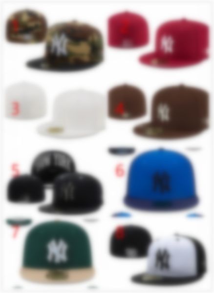 2024 All'ingrosso 36 colori Squadra classica Colore blu navy Sul campo Cappelli da baseball aderenti Street Hip Hop Sport York Design completamente chiuso NNYY Caps H5-3.15