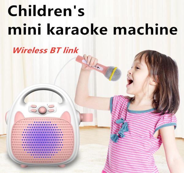 Lettore Karaok per bambini K Canta Home o Microtelefono BT wireless Video mini macchina per bambini TV KTV Altoparlante Microfono portatile8804667