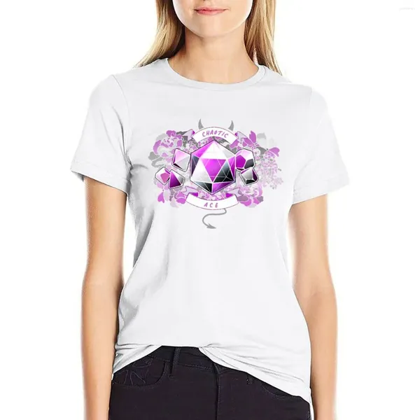 Polo da donna LGBT RPG - T-shirt Chaotic Ace Camicetta Kawaii Abbigliamento T-shirt da donna
