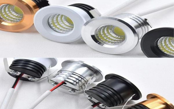 Mini LED Spot Işık Downlight Cob 3W LED Spot 110V 220V 12V Tavan Kabini için Kapalı Spot Işığı Vitrin Çatı katı dekorasyonları7279292