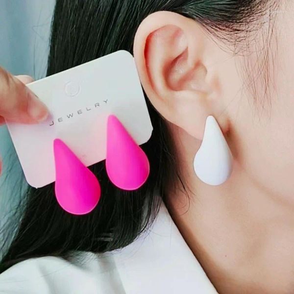 Ohrstecker UJBOX Großhandel 12 Farben Acryl Sprühfarbe Chunky Teardrop für Frauen