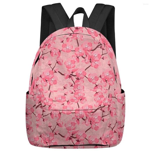Рюкзак в японском стиле с цветком вишни, студенческие школьные сумки для ноутбука, на заказ для мужчин, женщин и женщин, путешествия Mochila
