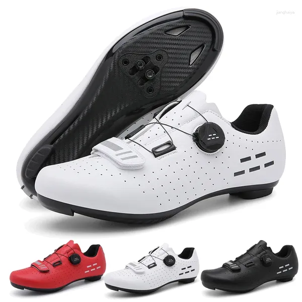 Scarpe da ciclismo da uomo Sneakers fuoristrada autobloccanti Mountain Bicycle White Racing Dirt Road Bike Taglia 48