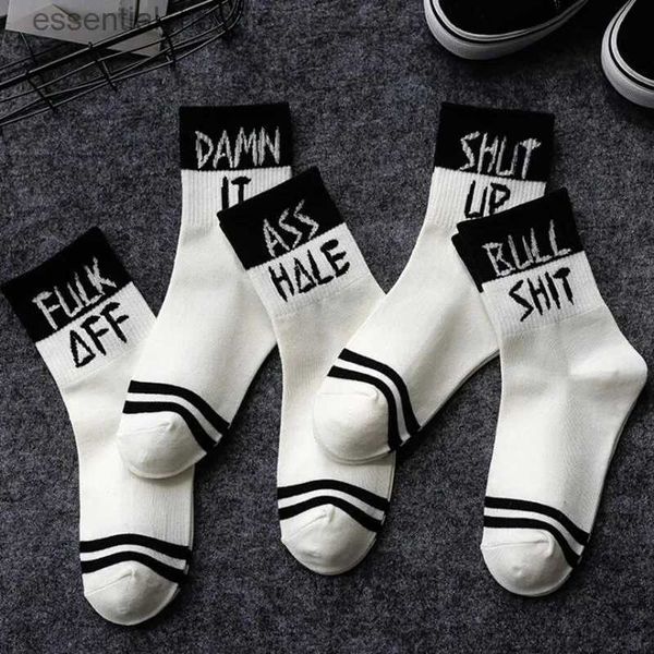 Männer Socken Herbst Winter Unisex Coole Lustige Frauen Baumwolle Sexy Englisch Brief Street Fashion Herren Baumwolle Sox Damen Ins heißer PopC24315