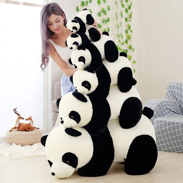Sevimli bebek büyük dev panda ayı peluş doldurulmuş hayvan bebek hayvanları oyuncak yastık karikatür kawaii bebekler kız sevgililer hediyeler