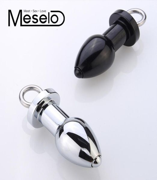 Anello in argento Coda Doccia anale in metallo Clistere Ugello acqua Plug Testa Clistere Pulizia anale Plug anale Giocattoli del sesso Butt plug in acciaio inossidabile Y1416478