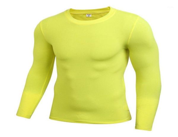 Maglie da corsa Uomo Quick Dry Fitness Compressione Manica lunga Baselayer Body Sotto la camicia Stretto Abbigliamento sportivo da palestra Top Outdoor18401651