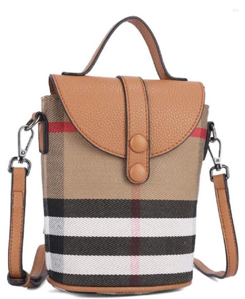 Bolsa de ombro vintage multi-cor couro feminino bolsa de telefone treliça luxo pequena moda tendência crossbody xadrez mensageiro