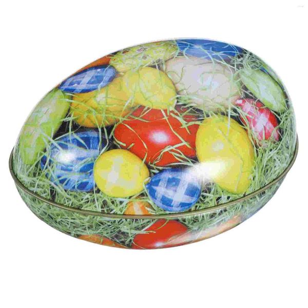 Depolama Şişeleri Paskalya Tin Plakası Yumurtaları Küçük Hediye Kutuları Kılıf Mekan Ayarı Props Şeker Ambalaj Tutucu Demir Favor