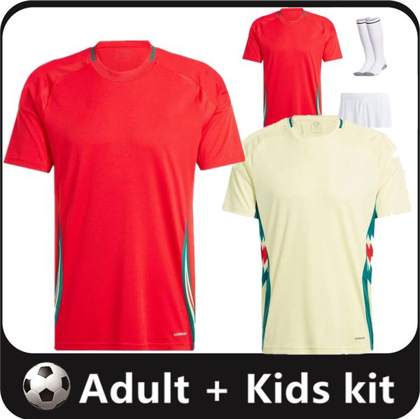 Maglia da calcio Galles 2024 2025 WILSON RAMSEY BALE Euro Cup Nuova squadra nazionale 2025 24 25 Maglia da calcio da uomo Kit per bambini Set completo Home Uniforme da uomo BROOKS JOHNSON 16-4XL