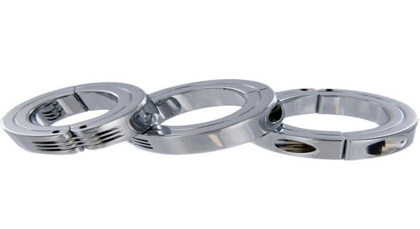 Cockrings Escroto Pingente Bola Maca Retrátil Pênis Bloqueio Anel Peniano De Metal Atraso Brinquedo Sexual Para Homens 3 Tamanhos Para Choice4077391