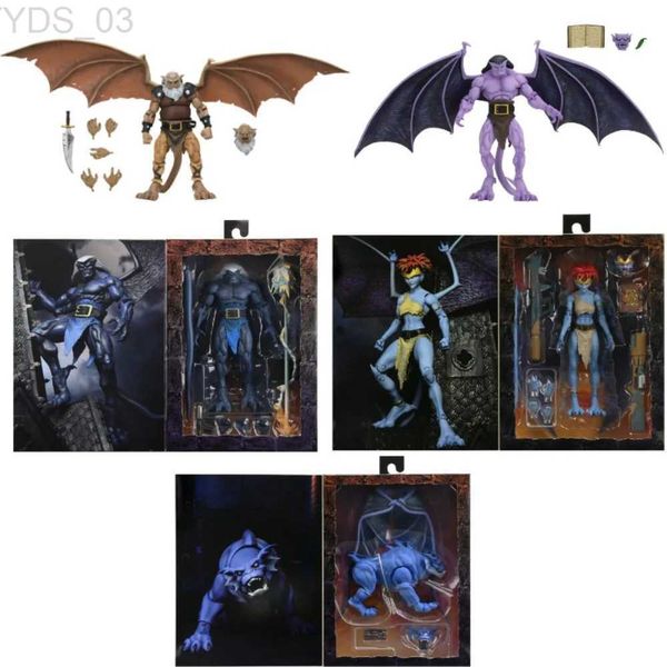 Anime Manga Original NECA Gargoyles Goliath Demona Hudson Anime Figura de ação móvel Modelo de mão Estátua Coleção de brinquedo decorativo presente YQ240315