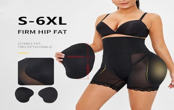 HaleyChan Women039s BuLifter Plus Size Calças de quadril de cintura alta com forro de espuma Cintura Trainer Corpo Shaper Barriga Shapewear Sh7678378