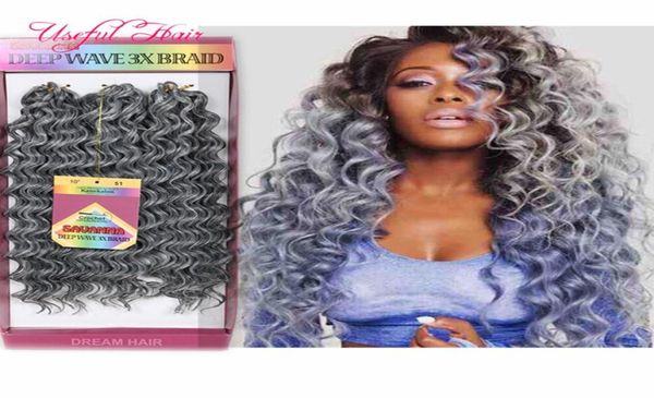 Тресс 180 г Савана Мамбо Синтетические плетения волос Джерри CurlyDeep Wave Вязание крючком Наращивание волос 10 дюймов Marley Braids5711123