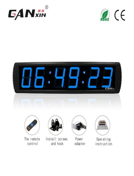 GANXIN4 Zoll 6-stellige LED-Anzeige Digitale Bürouhr Garage Edition Wandtimer Countdown-Uhr5259675