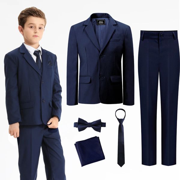 Crianças ternos de casamento para meninos páscoa igreja blazer crianças festa de formatura baile smoking adolescente vestido flor traje 5 pçs 240313