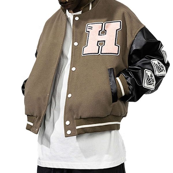 Hip hop beisebol streetwear piloto jaqueta masculina outerwear casual carta bordado personalizado bombardeiro jaquetas a 23 s