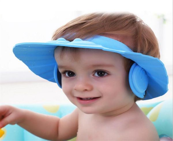 WholeEase Einstellbar Bequem Baby Kind Kinder Ohr Shampoo Bad Dusche Kappe Hut Waschen Haare Verhindern Ohr Influent9273279
