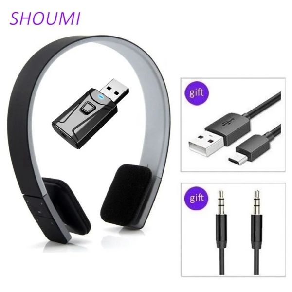 Kopfhörer Shou Mi Sport Headset Rauschunterdrückung Ohrhörer Kabelloser Kopfhörer mit Bluetooth-USB-TV-Adapter Tiefer Bass-Sound für Smart-TV-Telefone