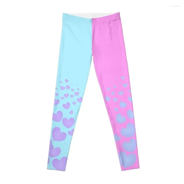 Calças ativas Pastel Goth Duo Color Leggings Roupas de exercício para calças de moletom push up fitness mulheres