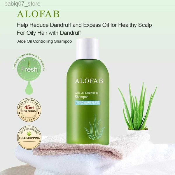 Shampoo balsamo Alofab Aloe Vera Oil Control Shampoo rivitalizzante prodotto per la cura dei capelli 45 ml Q240316