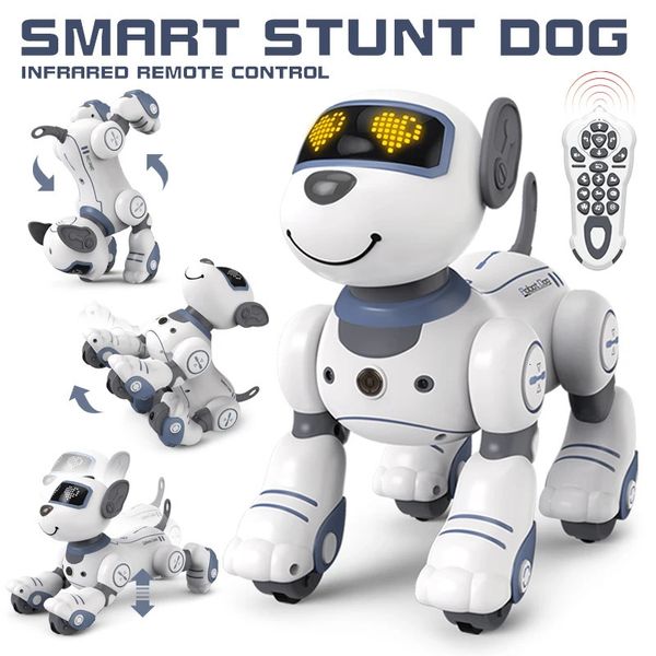 RC Dublör Robot Köpek Akıllı Robotlar Çocuk Oyuncak Uzaktan Kumanda Müzik Dokunma Dans Şarkı Singing Walking Electric Hayvanları Kız 240307