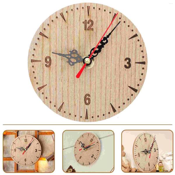 Relógios de parede Pequeno Relógio Conveniente Decoração de Quarto Decorativo Decoração de Metal Redondo