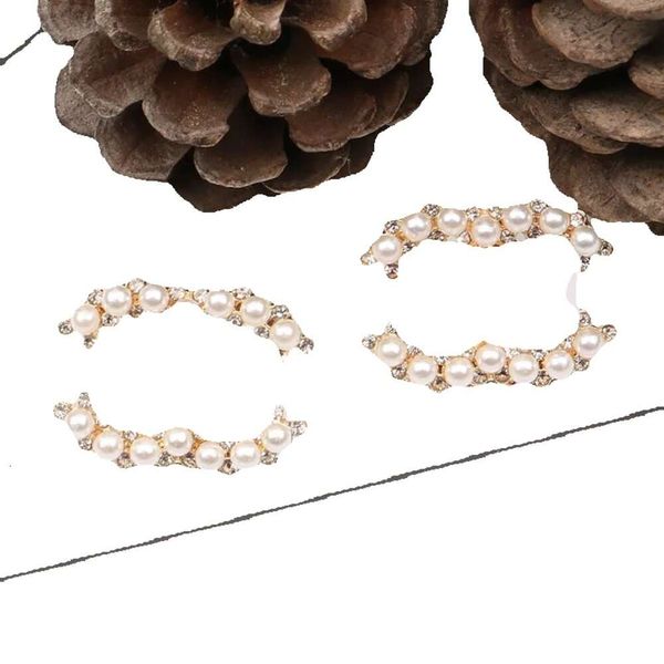 T Marca Dupla Letra T 20Style 23Ss Misto Designer Stud Banhado A Ouro Sier Círculo Geometria Mulheres Cristal Strass Pérola Brinco Casamento Par GG