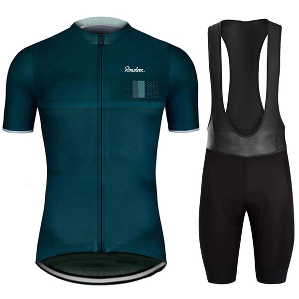 Radtrikot 2024 Herren Sommer Anti-UV Radtrikot Set Atmungsaktiv Racing Sport Mtb Fahrradtrikot Fahrrad Fahrradbekleidung Anzug 240307