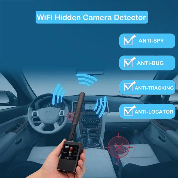 Câmeras Profissional Anti -Spy Detector RF Signal Finder para GSM Bug Tracker Câmera sem fio Eventropping WiFi Signal Detect Devicesg338