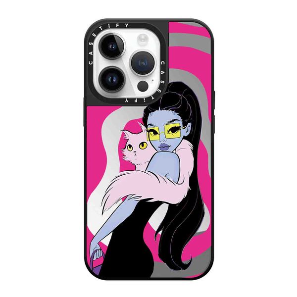 Capas de telefone celular fofas CASETIFY Charming Girls Capa de telefone à prova de choque para iPhone 11 12 13 14 15 Plus Pro Max Soft TPU capa protetora de telefone