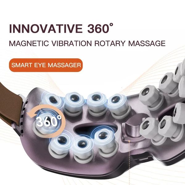 Manyetik Terapi Bluetooth Göz Masajı Akupunktur Noktası Masajı Yorgunluk Koyu Daireler Göz Bakımı Müzik Enstrümanı 240313