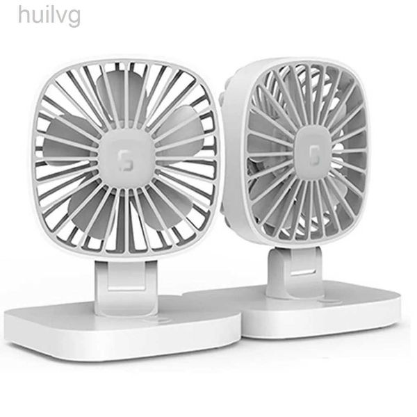 Elektrik Fanları Mini USB Çifte Sessiz Fan Taşınabilir Hava Soğutma Soğutucu Kullanım Masaüstü Ofis Açık Mekan Araba 240316