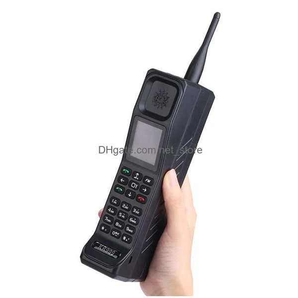 Cep Telefonları Retro Style Big Brother Cep Telefon Anteni İyi Sinyal Güç Bankası Ekstrted FM Bluetooth Torch Fenertight GPRS Çift SIM DH5LF