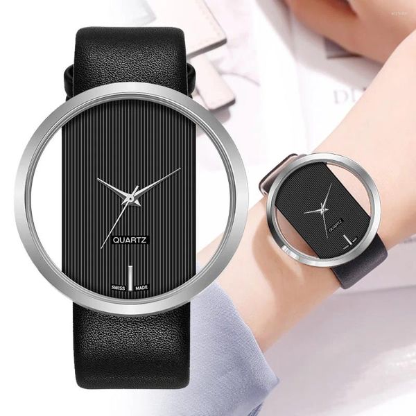 Relógios de pulso Top Mulheres Relógios Luxo Transparente Oco Casual Quartz Watch para Strap Relogios Feminino Senhoras Relógio de Pulso