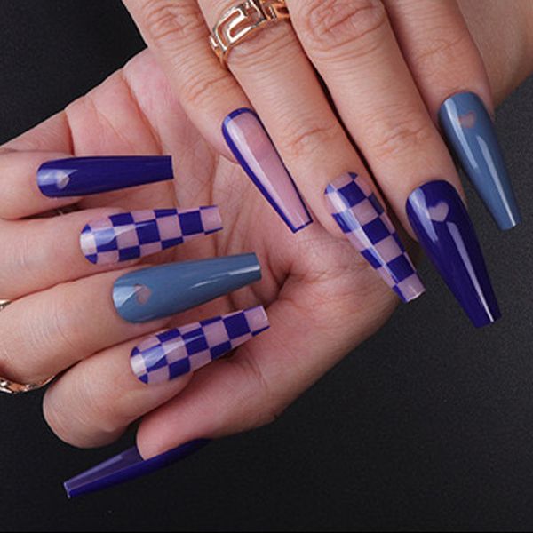 Internet Celebrity Lange spitze Nägel Beauty Press Künstliche Nägel Komplettes Gel-Nagelset Dekorative gefälschte Fingeraufkleber Kostenlose abnehmbare wiederverwendbare Nagelprodukte