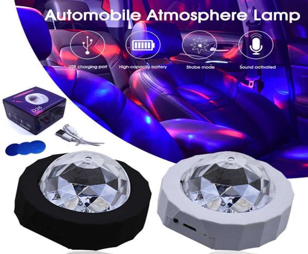 Yeni taşınabilir disko topu şarj edilebilir disko ışıkları LED Flaş Işıkları 2 Işık Modu Araba odası dekorasyonu için 3 çıkartma ile Dropshi7223968