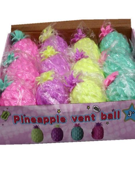 Nuova forma di ananas Vent Ball Toys Divertente TRP Squish Squeeze Stressball Palloncino Ansia Sollievo dallo stress Autismo Squeezy Toy G58MXXY4258275