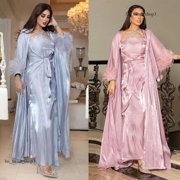 Qnpqyx yeni mussilim kadınlar üç parça set püskül elmas elbise kadınlar için ramazan kaftan gece elbisesi dubai lüks lüks abaya 872