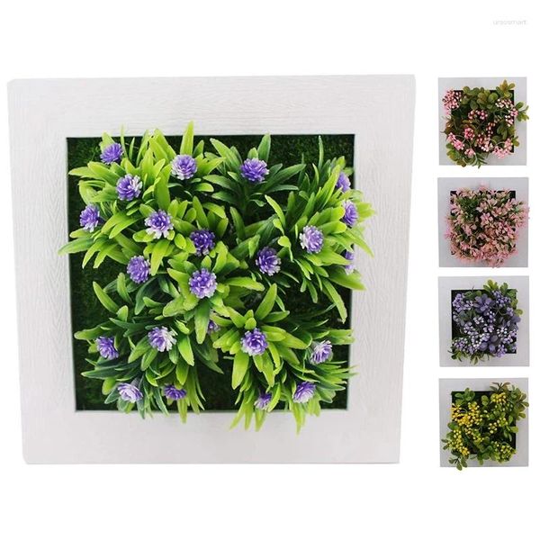 Dekorative Blumen Simulation Pflanze Po Rahmen Kunststoff Künstliche Blume Mit Wand Dekor Für Outdoor Garten Balkon Veranda Wohnzimmer