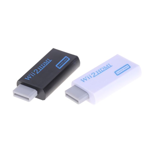 Portátil wiitohdmi wii2hdmi conversor completo hd 3.5mm adaptador de saída de áudio tv branco preto alta qualidade navio rápido