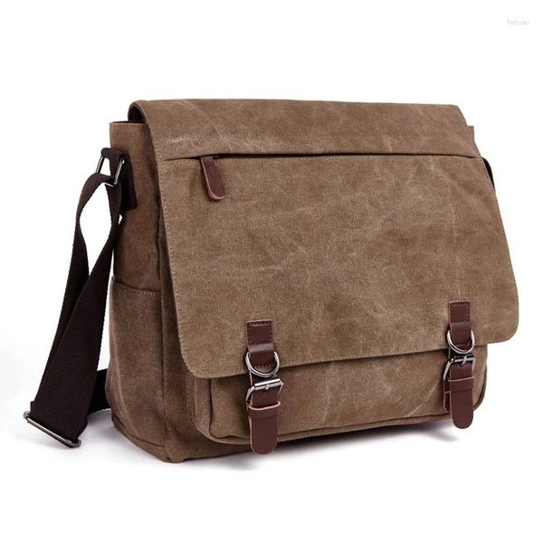 Мужская сумка через плечо, большая большая парусиновая сумка для ноутбука, винтажная ретро-прочная дизайнерская сумка высокого качества