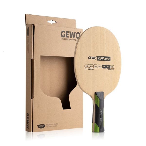 Originale GEWO POWER OFFENSE Racchetta da ping pong 5 strati Anello di legno Attacco spin offensivo Ping Pong Bat Paddle 240313